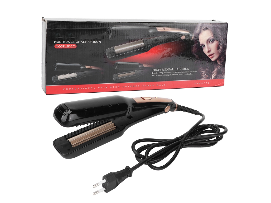 Ferro De Crimpar Cabelo Portátil Aquecimento Rápido Temperatura Constante Ferramenta De Estilo Para Todos Os Tipos De Cabelo 110‑240v