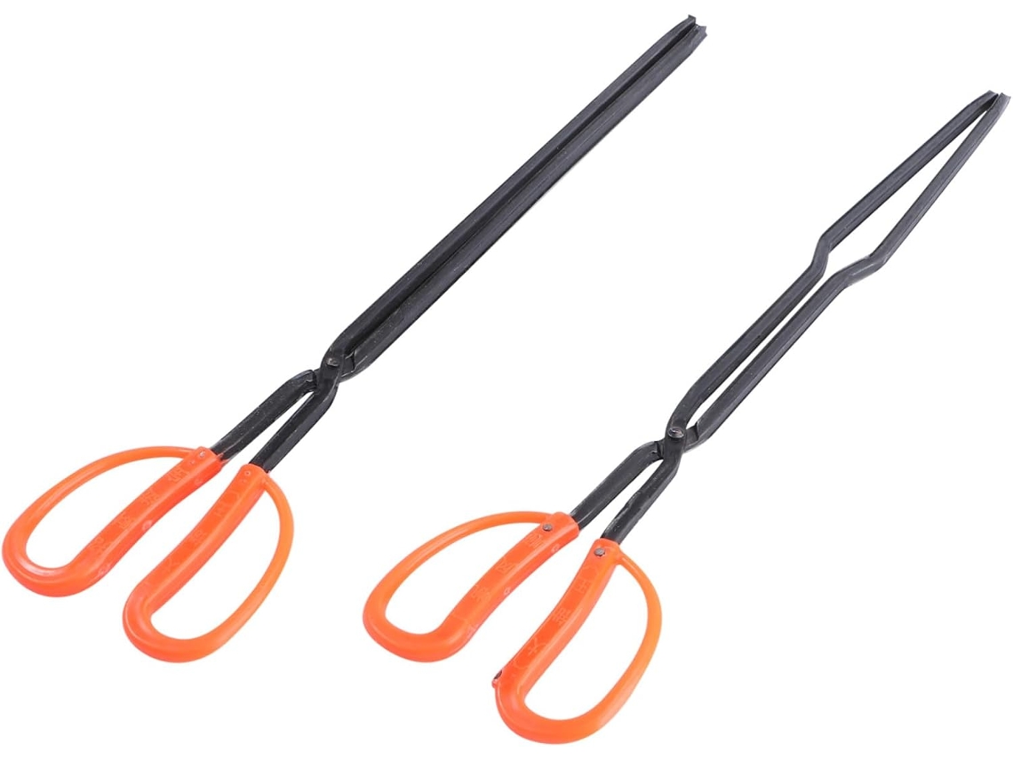 Pinça De Aço Para Grelhar Ipetboom 2 Peças, Ideal Para Churrasco E Cozinhar Briquetes No Fogo Utensílio Prático Uso