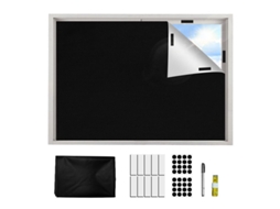 Cortina Blackout Portátil Sem Perfuração, Tecido Oxford 420d com Fita de Velcro para Quarto, Berçário e Sótão 145x200cm GERTIZ