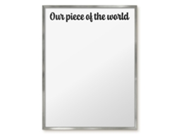Magnetic Board Our Piece Of The World For The Living Room Espelharte (60x80 Cm)