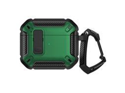Capa protetora resistente a impactos para fones de ouvido, com gancho, para AirPods 3 GIECY