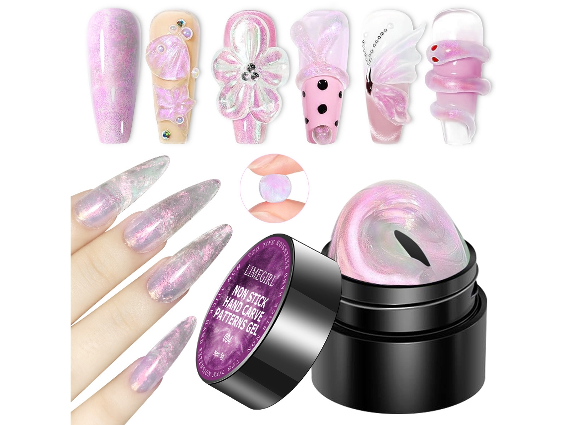 Gel Para Alongamento De Unhas Não Pegajoso, Esmalte Em Gel Esculpível, Ideal Para Modelar E Aplicar.rosa