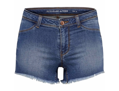 Bermuda De Mulher Jaqueline De Yong Jdyharmony Med Blue Bolsillos Dos Bolsillos Traseros Abiertos. Azul (xs)