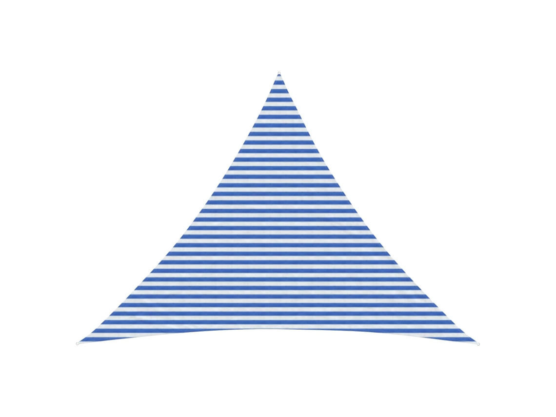 Vidaxl Vela De Sombra 5 X 5 X 6 M Hdpe Triangular Azul E Branco