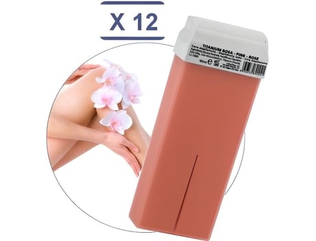 Mfb Provence® 12 Cartuchos De Cera Rosa Para Depilação Com Bandas Sem Colofônia