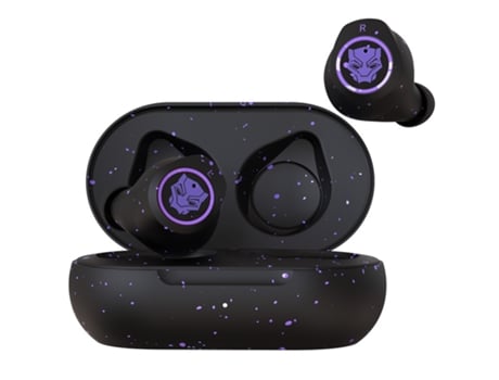 Auriculares Bluetooth True Wireless SENLIN Marvel Black PantherMhs611 com Cancelamento de Ruído Touch