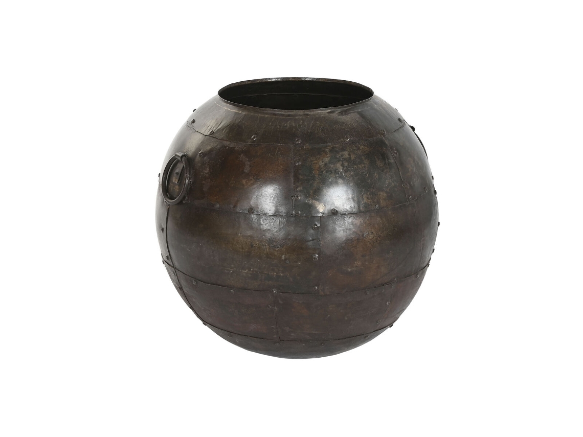 Vaso Em Casa Esprit Castanho Ferro De 50 X 50 X 50 Cm