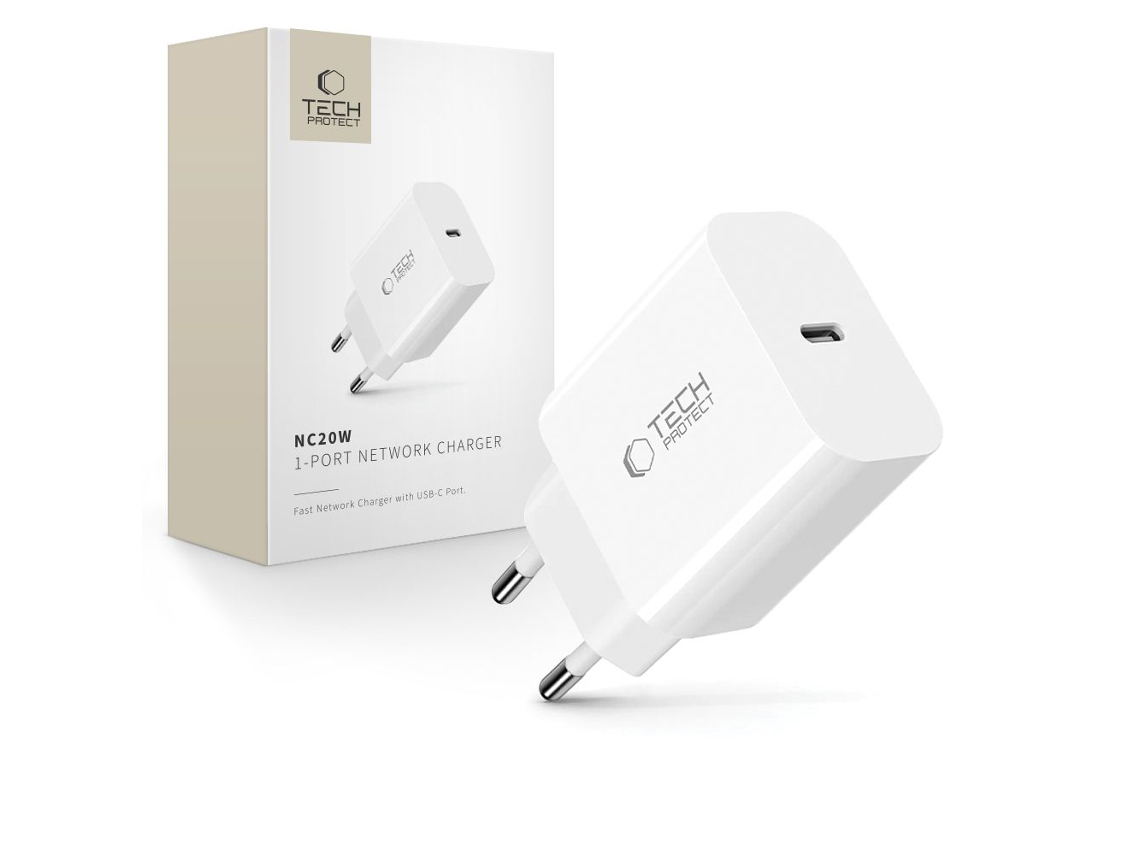 Carregador de Parede PD 20W TECH PROTECT para Celulares Apple e Samsung
