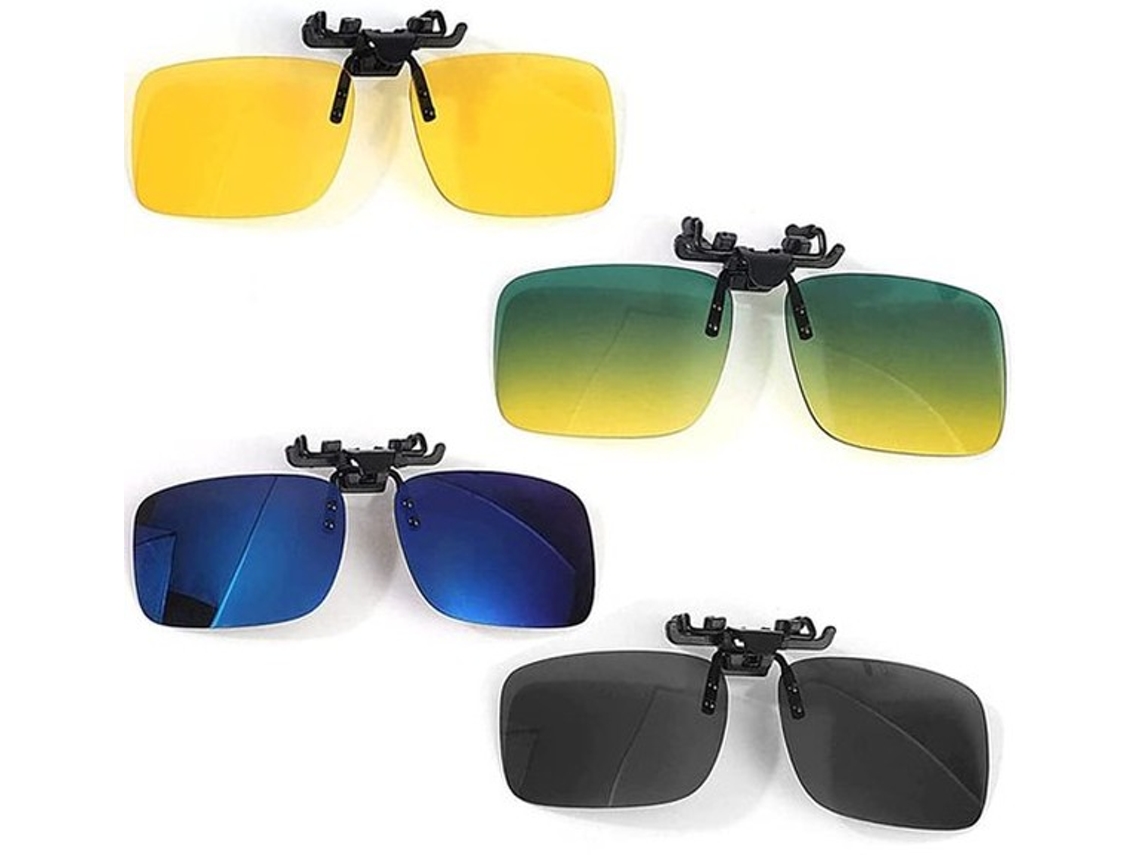 Lente De Sol - Clip De Lentes Polarizadas - 4 Unidades - Lente Hd - Sem Reflexos - Adequado Para Presbiopia - Leve E Durável - Sunglasses