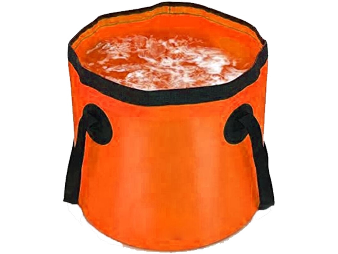Balde Dobrável Para Acampamento, Recipiente De Água Portátil Dobrável Para Viagens, Caminhadas E Pesca Laranja 20l Slowmoose