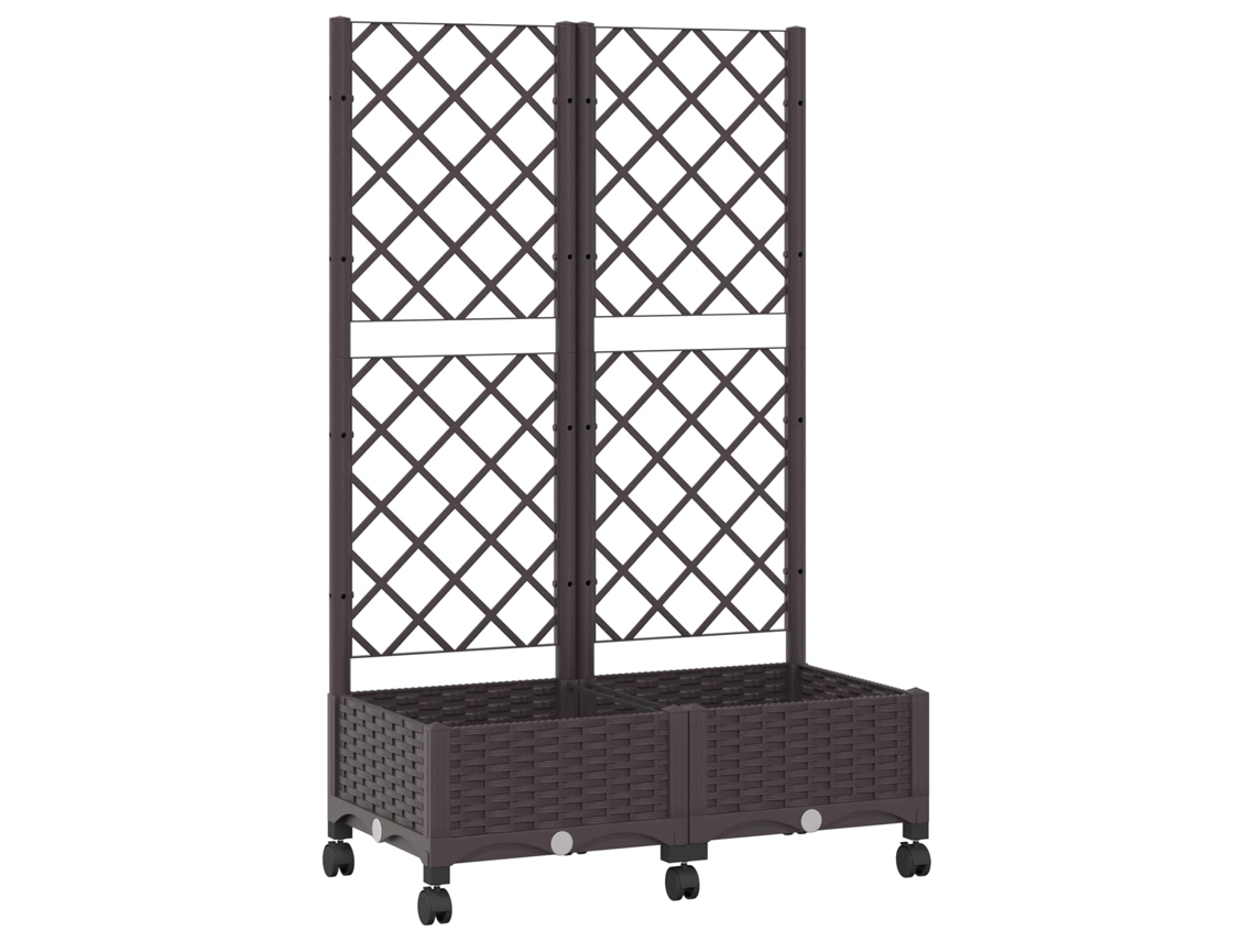 Conjunto 1 Cama Elevada Vidaxl Castanho Polipropileno (80 X 40 X 131,5 Cm)
