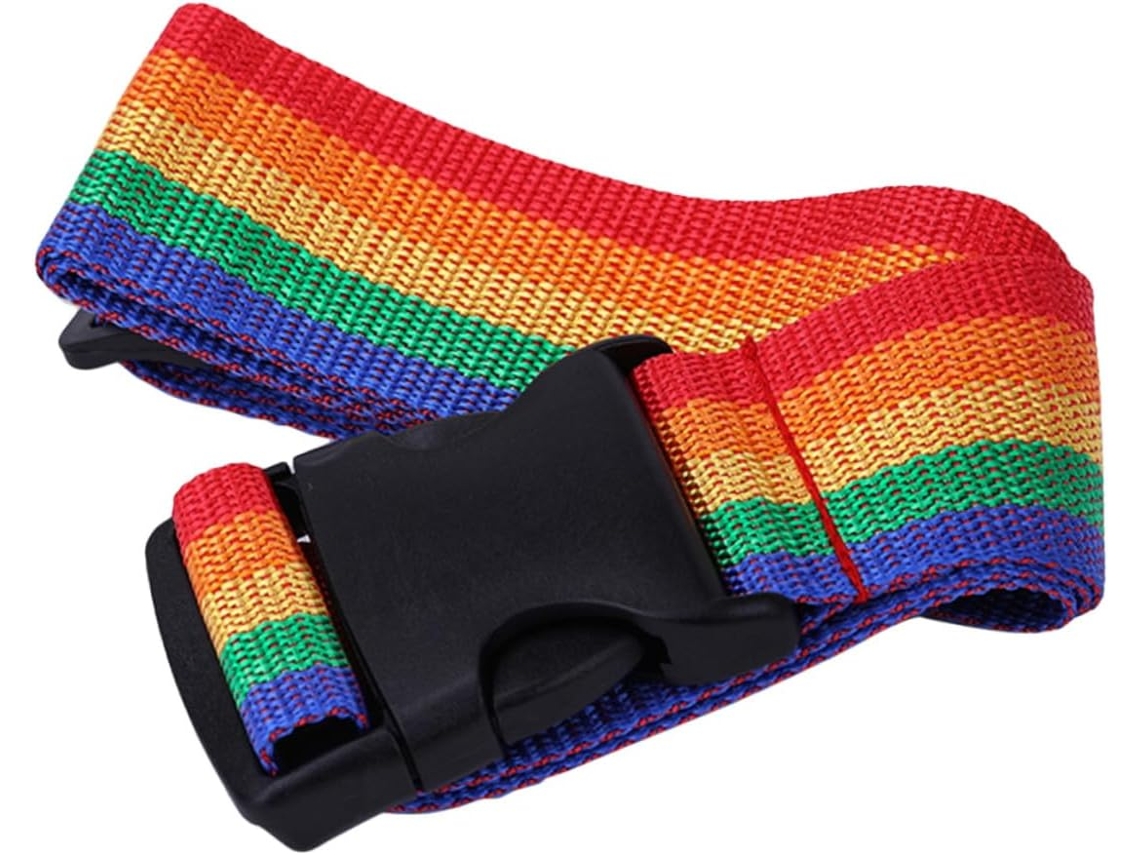 Conjunto De 2 Cintas Bagagem Multicoloridas Sherchpry, Resistentes E Utilitárias, Com Fivela De Liberação Rápida