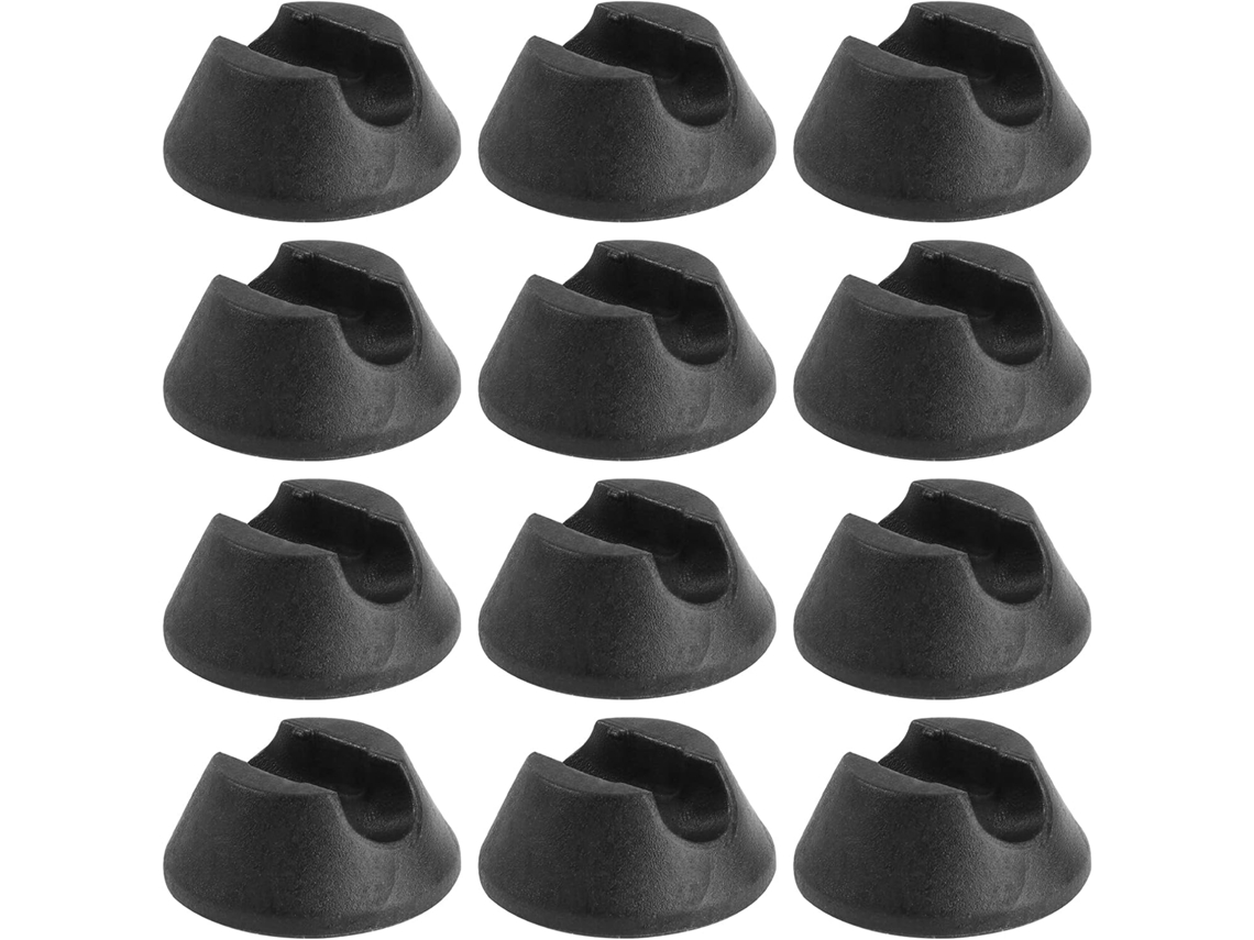 Mikikit Conjunto De 16-protetores Pés Cadeira Antiderrapantes Em Plástico Preto, Ideais Para Cadeiras E Mesas Em Salas