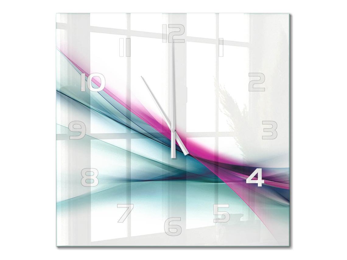 Relógio De Parede Multicor Decorativo Quadrado Espelharte (60x60 Cm)
