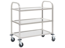 Serving Cart, Serving Carts Vidaxl Prateado Metal (95 X 45 X 83.5 Cm (3 Camadas))