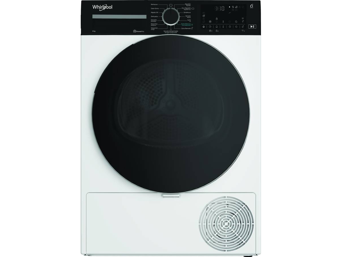 Máquina de Secar Roupa WHIRLPOOL CWD84MWBSSPT (8 kg - Bomba de Calor - Branco)