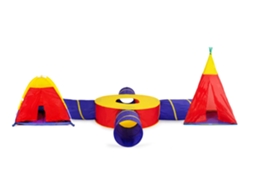 Conjunto de Tendas Infantis 7 em 1 Casas 4 Túneis IPLAY