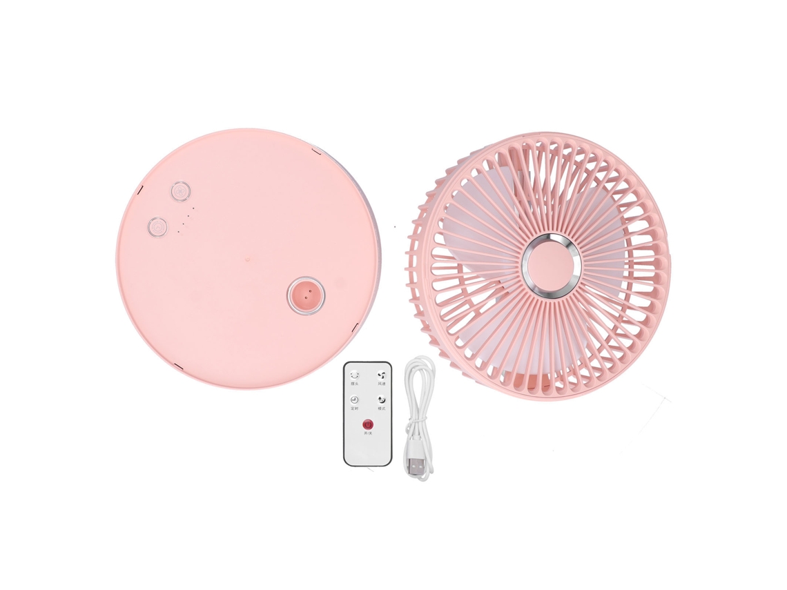 Ventilador portátil dobrável telescópico com cabeça rotativa 120° para casa escritório outdoor rosa S/MARCA