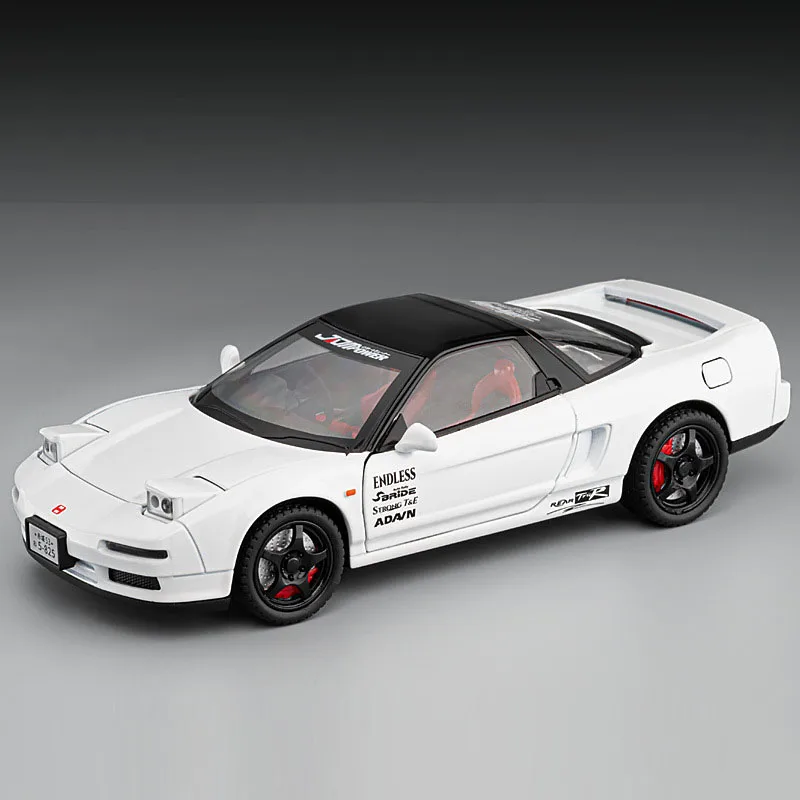 (na1 Branco) Escala 1:22 - Miniatura De Carro - Liga Metálica Fundida - Com Luzes E Efeitos Sonoros - Portas Que Abrem