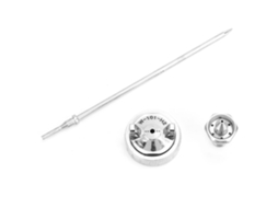 3 Peças Acessório Bico Agulha Aircap Aço Inoxidável Para Pistola De Pintura Neumática W-101 (1.0mm)