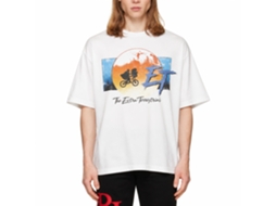 Rockinstone E.t. Moon Forest And Bike White T-shirt Size:xxxl