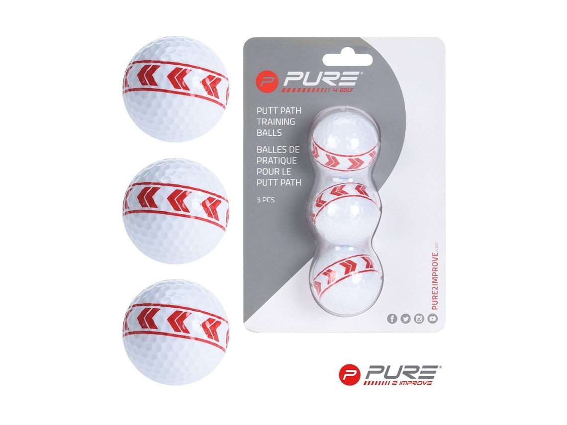 Pack de 3 Bolas para Golf PURE2IMPROVE Multicor (Tu)