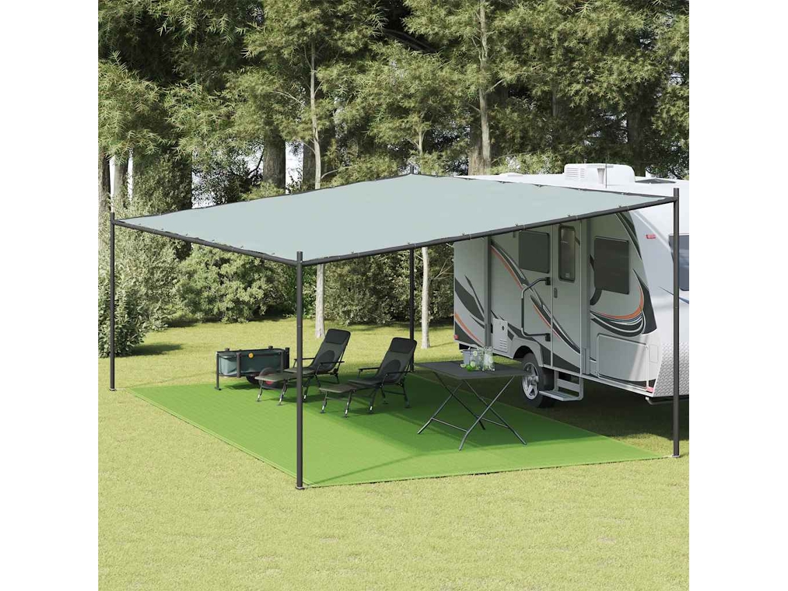 Vidaxl Tapete De Campismo Para Tenda 400x600 Cm Pead Verde-claro