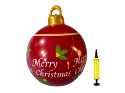Bola inflável decorativa de natal 60cm pvc resistente S/MARCA