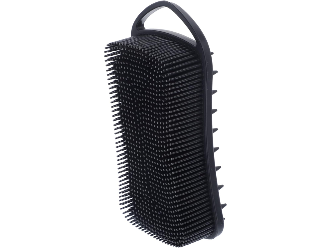 Escova De Banho Silicone Para Corpo, Chuveiro E Cabelo, Prática E Com Gancho Para Pendurar