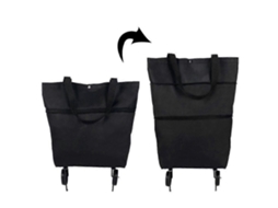 Novos Modelos: Carrinho de Compras Dobrável 2 em 1, Portátil, com Zíper em Dois Estágios, Bolsa de Compras Dobrável Us Lvs GOKOCO