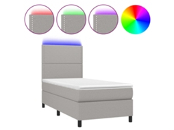 Box Spring Bed, Box Spring Beds Vidaxl Cinzeto Tecido (100 X 200 Cm)