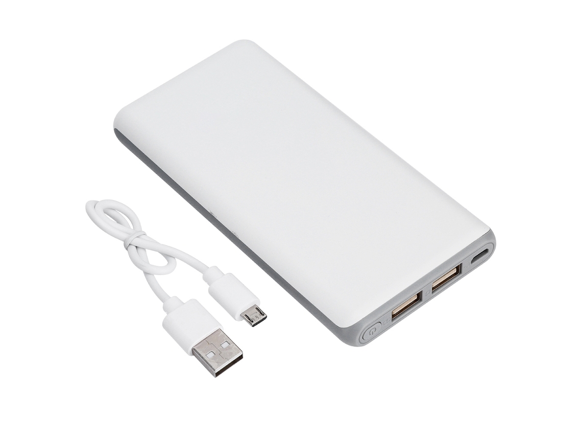 Bateria Portátil EOOCOO com Cabo Integrado, 10000mah, Ultra fina