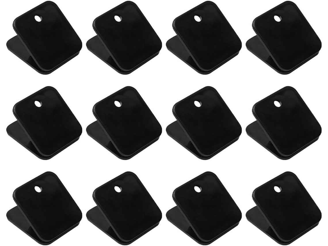 Clips De Papel Reutilizáveis Plástico Preto Para Escritório E Casa, 40 Unidades Para Organização Simples E Fixação