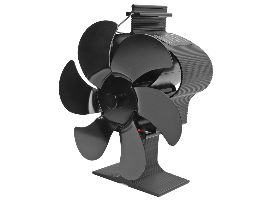 Ventoinha de Lareira a Calor 6 Pás Eco Amigável Lt380 Preto 152mm S/MARCA