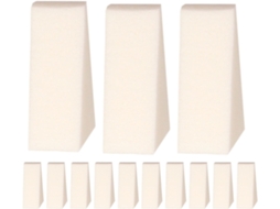 20 esponjas brancas com efeito degradável, resistentes e absorventes.