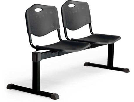 Cadeira de Visitante PYC Cenizate Preto (Sem Braços - PVC) — Sem Braços