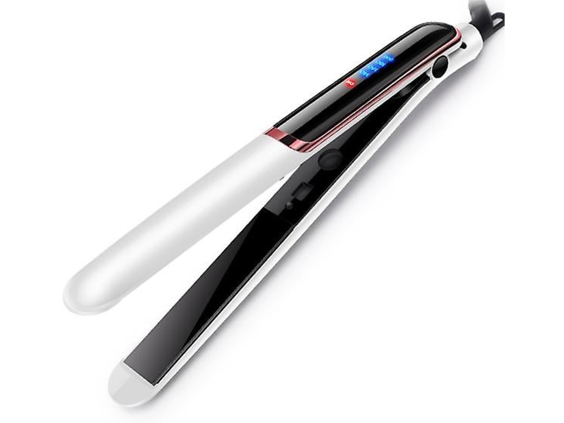 Alisador 2 em 1 com Revestimento de Cerâmica Turmalina Antiestática Temperatura Ajustável 140-200 C Visor Led para Todos Os Tipos de Bisbisous AUJEZON