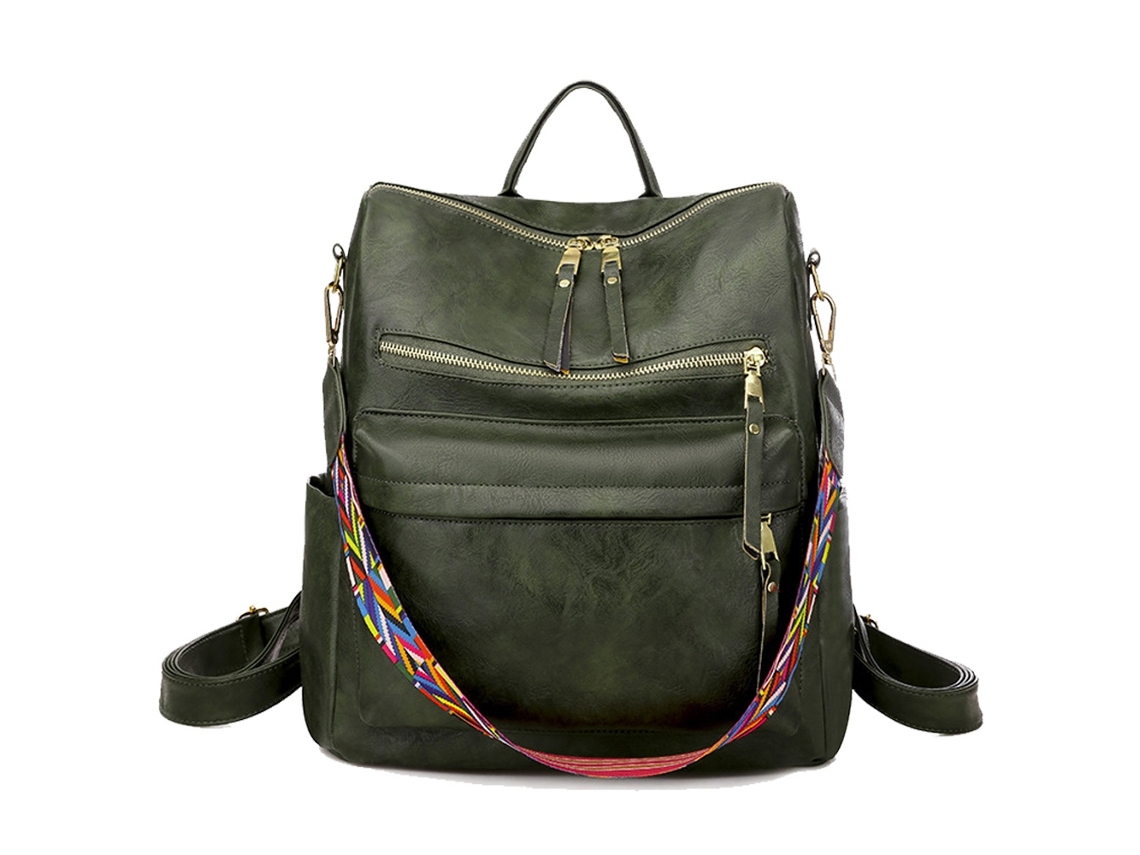 Mochila Casual Leve De 16 Polegadas Para Uso Diário, Verde Escuro Tressino