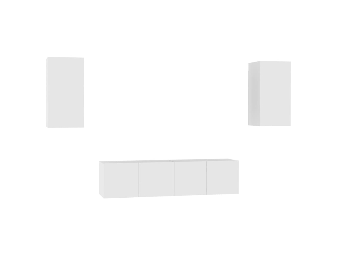 Tv Cabinet, Tv Cabinets Vidaxl Branco Madeira Processada (n/a)