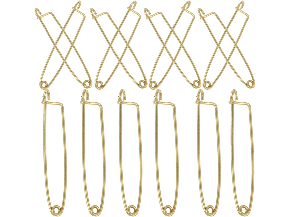 Fuoyloo 50-bases De Alfinete Em Metal Dourado Formato P, Design Seguro E Confiável, Material Estável E Durável