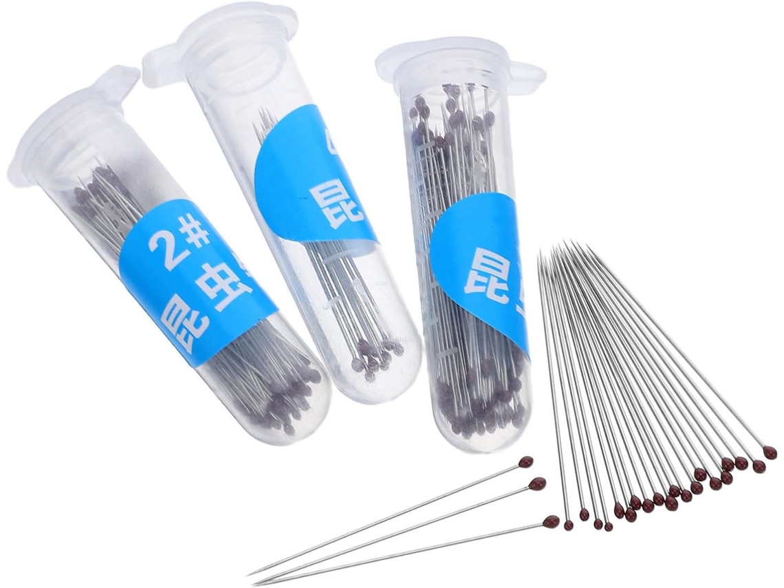 Alfinete de aço inoxidável para entomologia, ideal para espécimes de insetos e bichos. Seguro, versátil e adequado para...