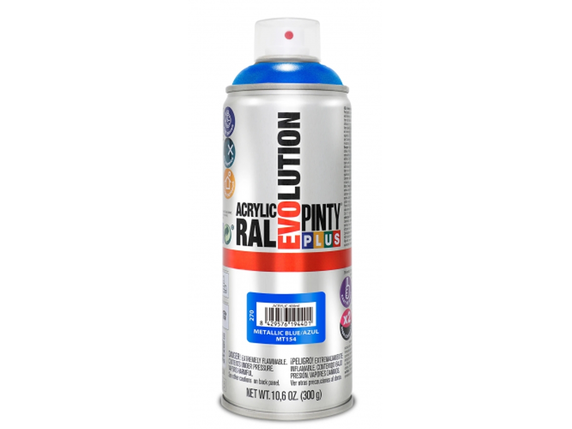 Tinta Metálica em Spray Pintyplus 400 Ml (Azul Metálico Mt154)