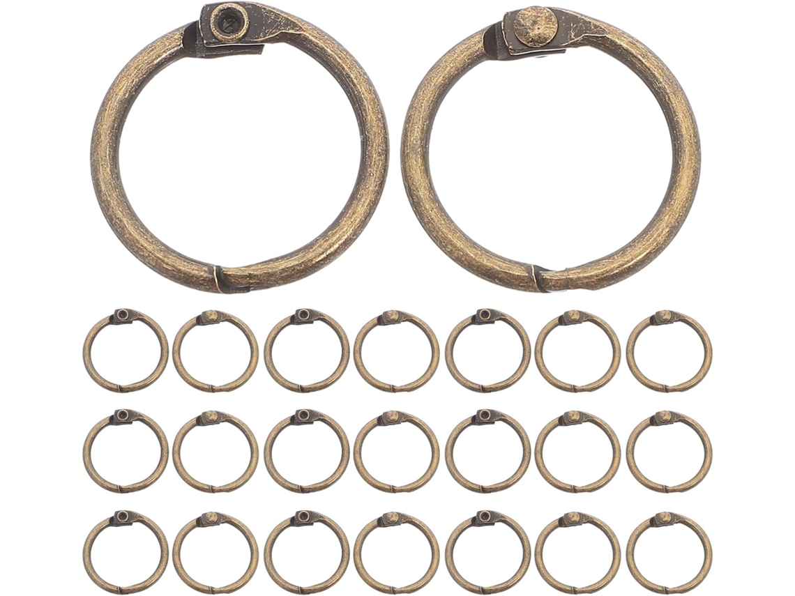 Conjunto De 50 Argolas Metálicas Pequenas Para Encadernação, Ideais Para Fichários, Livros Dobráveis E Projetos De