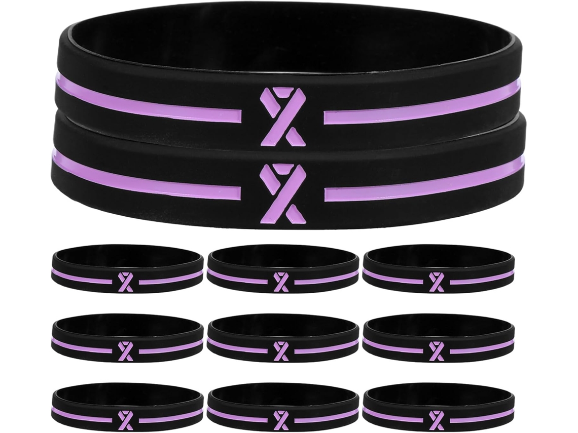 Ganazono Conjunto De 30-pulseiras Flexíveis Silicone Para Conscientização Sobre O Câncer Mama Com Mensagens