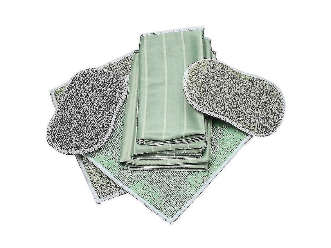 Conjunto De 6 Panos De Microfibra De Bambu Para Janelas, Espelhos E Azulejos