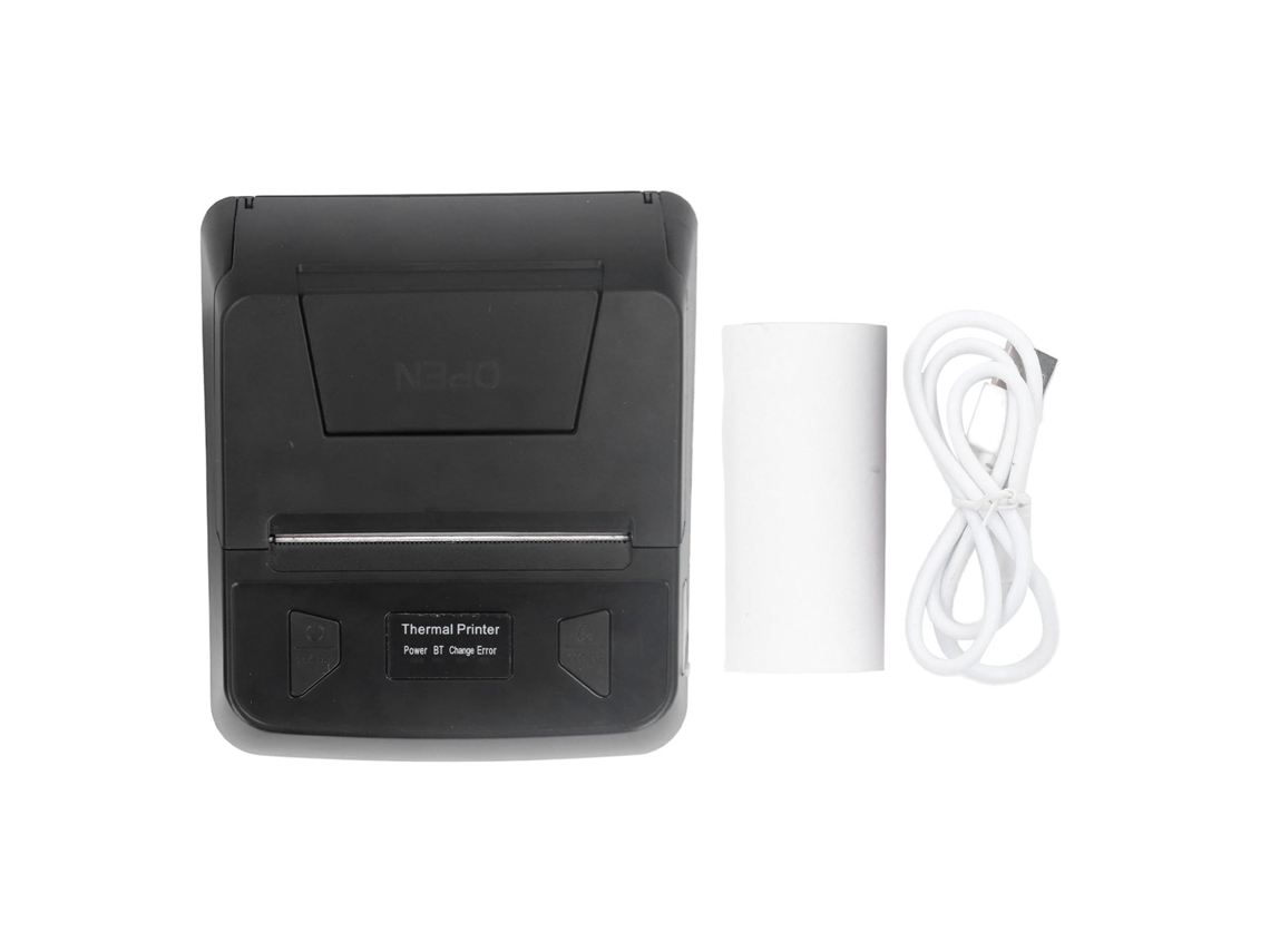 Impressora Térmica Portátil 80mm Bluetooth Usb Alta Velocidade Pt 380 para Windows Ios Android Códigos de Barras Qr