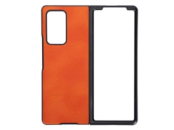 Mali capa de Couro para Samsung Galaxy Z Fold 2 Case Anti Queda Protetora Laranja