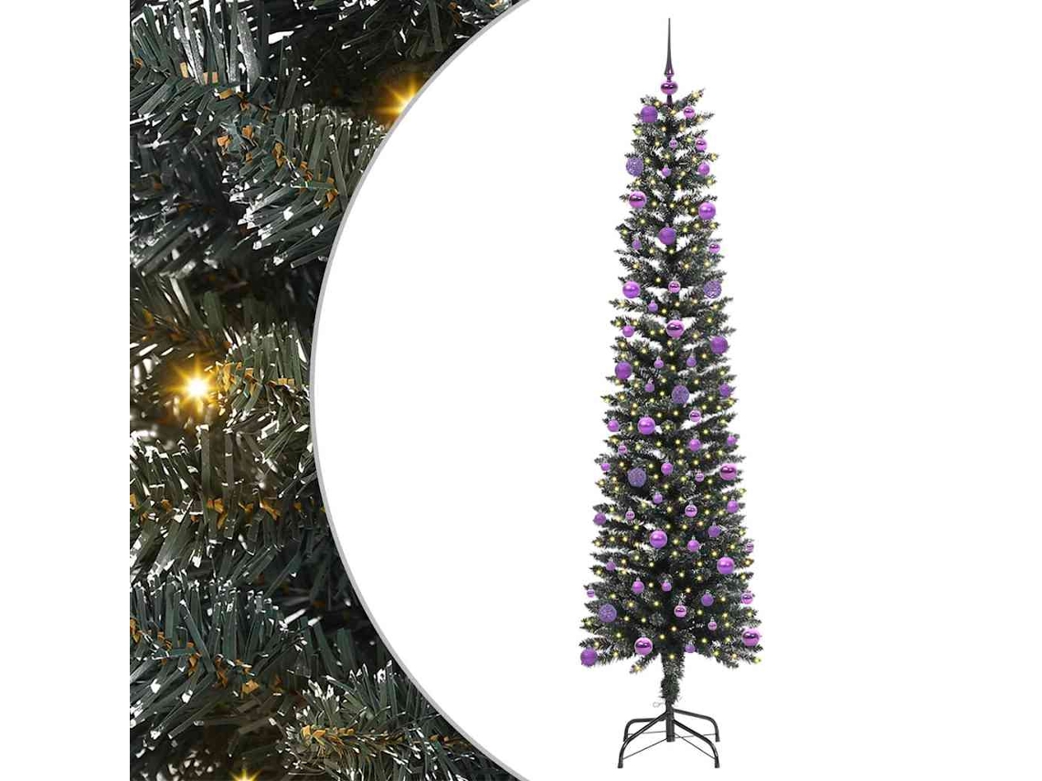 Conjunto 1 Árvore De Natal Artificial Vidaxl Verde Pvc (210 Cm)