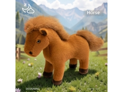 Brinquedo de Pelúcia Fofa Imitando Crina de Cavalo para Decoração Branco CHABERLU