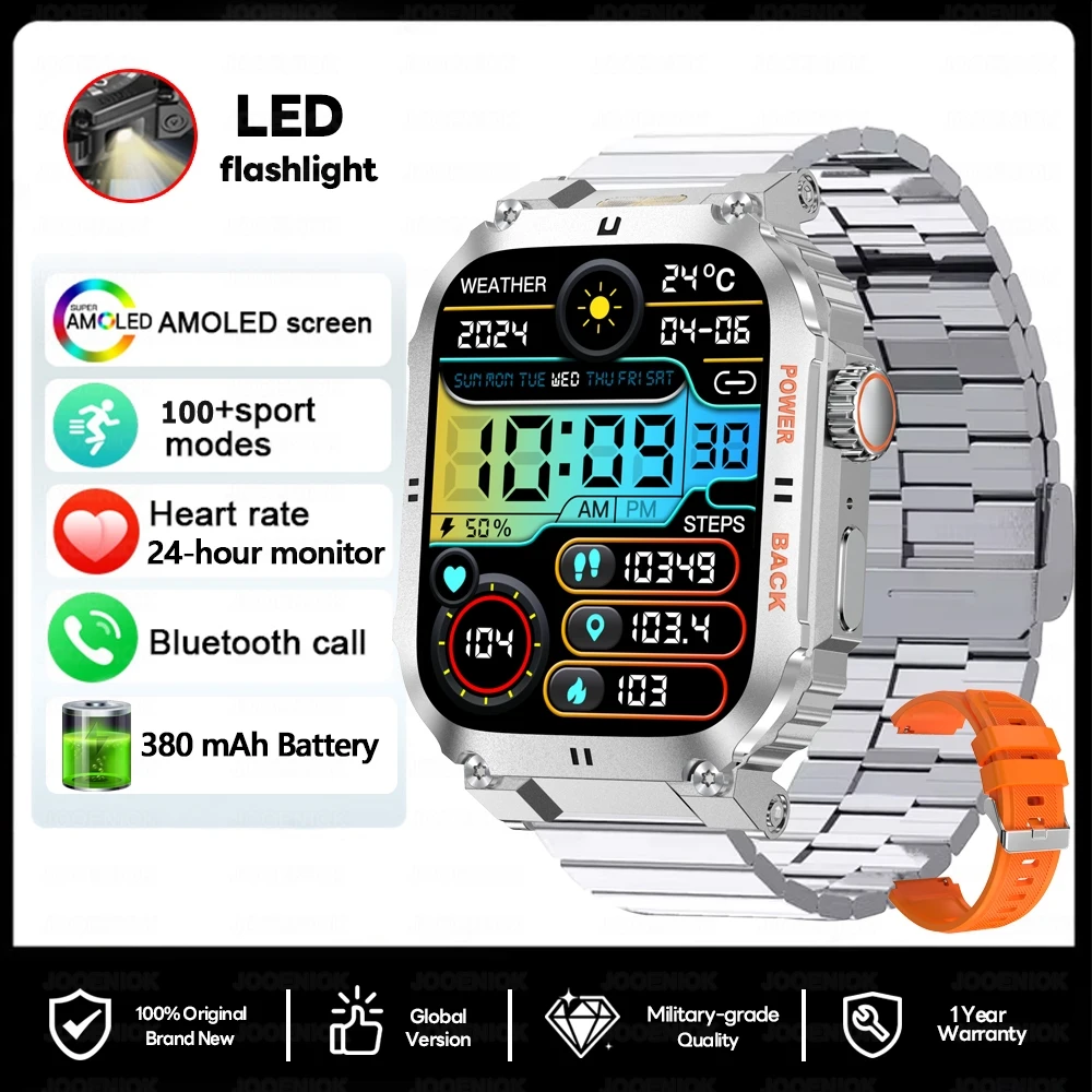 Relógio Inteligente com Gps, Luz Led, Saúde, Assistente de Voz com IA MDUG